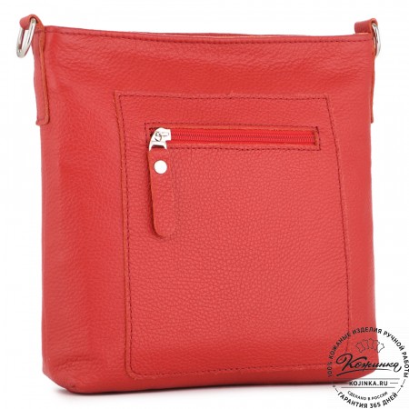  Кожаная сумка "София" (красная)